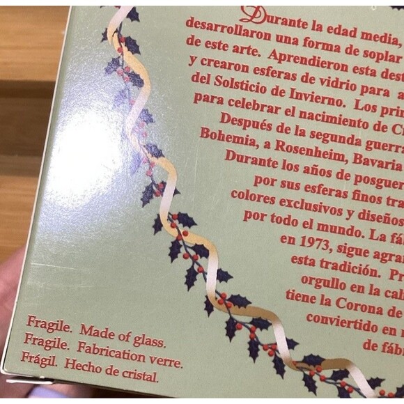 Christmas By Krebs Designer Glass Bulb Ornaments Candy Apple Red 6 Bulbs Per Box - Picture 12 of 13